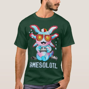 Axolotl Funny Boys Gamesolotl Plush Pet Kids T-Shirt