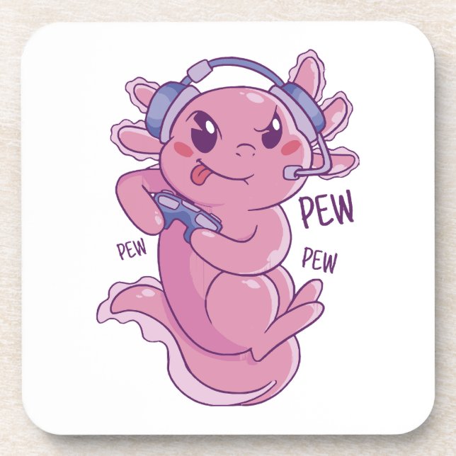 Axolotl Gamer Challenge Blast Coaster (Front)