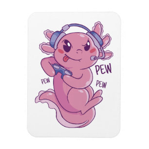 Axolotl Gamer Challenge Blast Magnet
