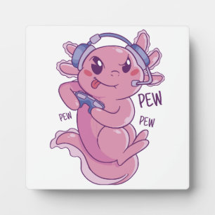Axolotl Gamer Challenge Blast Plaque
