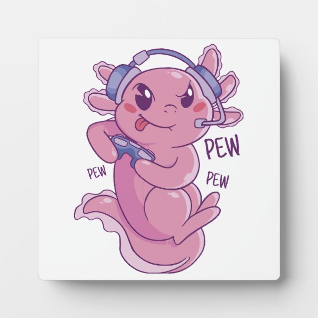 Axolotl Gamer Challenge Blast Plaque (Front)
