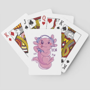 Axolotl Gamer Challenge Blast Playing Cards