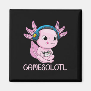 Axolotl Gamer Gamesolotl Kawaii Gaming For Boys Gi Magnet