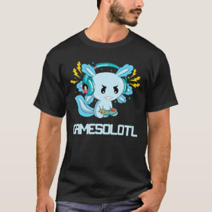Axolotl Gamesalotl Gaming Axolotl Kids Boys Girl T-Shirt