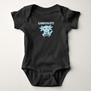 Axolotl Gamesolotl Cute Animals For Gamers Baby Bodysuit