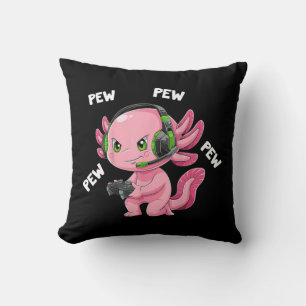 Axolotl Gaming Gifts Boys Girls Anime Video Game P Cushion