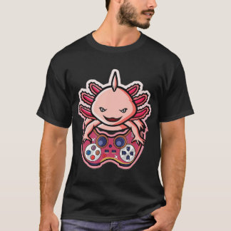 Axolotl Gaming Kids Boys Girls Anime Video Game Ga T-Shirt