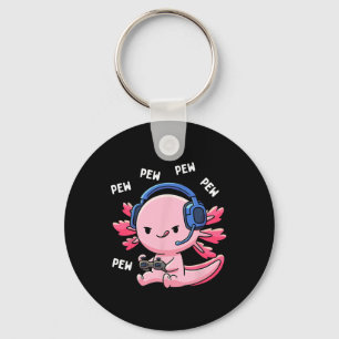 Axolotl Gaming Kids Boys Girls Anime Video Game Pe Key Ring