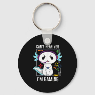 Axolotl Gaming Salamander As Gamer Key Ring