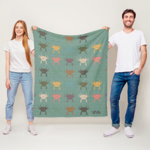 Axolotl Gift Blanket, Cosy Axolotl Lover Fleece Blanket