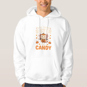 Axolotl Halloween Candy Trade Vector Design_1 Hoodie