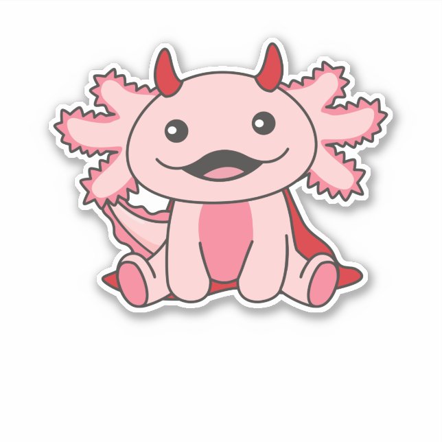 Axolotl Halloween Cute Devil Kids Witches Costume (Front)