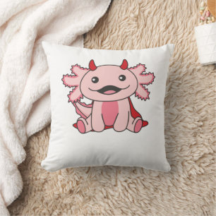 Axolotl Halloween Cute Devil Kids Witches Costume Cushion