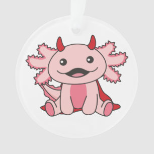 Axolotl Halloween Cute Devil Kids Witches Costume Ornament