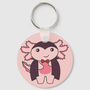 Axolotl Halloween Cute Devil Vampire Costume Keych Key Ring