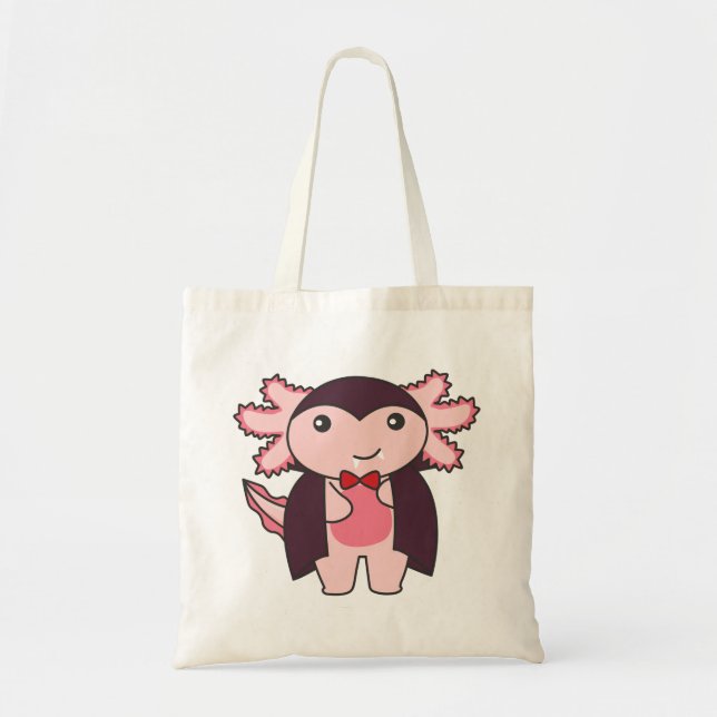Axolotl Halloween Cute Devil Vampire Costume Tote  Bag (Front)