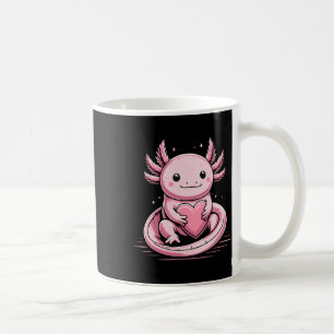 Axolotl Holding Heart Valentine's Day Cute Valenti Coffee Mug