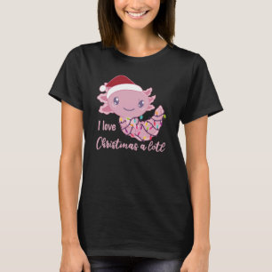 Axolotl In Fairy Lights Funny Animal Christmas T-Shirt