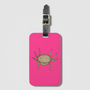 Axolotl is looking at you luggage tag