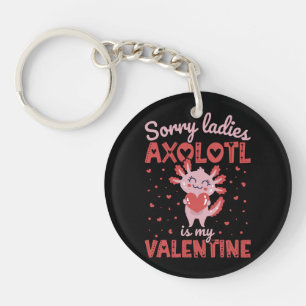 Axolotl is my valentine key ring