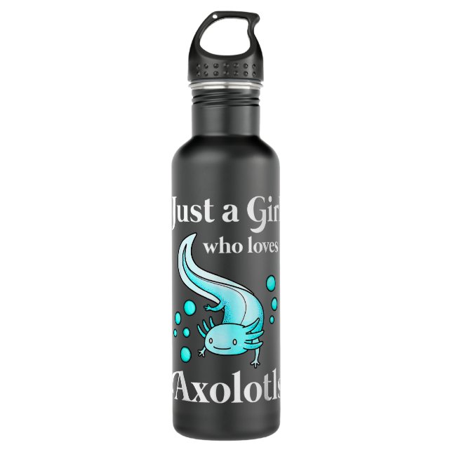 Axolotl Just A Girls Who Loves Axolotls Axolotl Lo 710 Ml Water Bottle (Front)