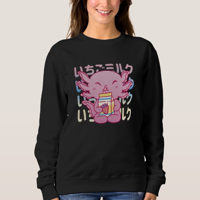 Axolotl, Kawaii,   1 Sweatshirt (Front)