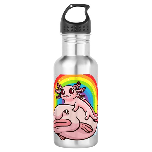 Axolotl Kawaii Blobfish 710 Ml Water Bottle (Front)