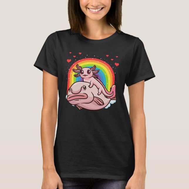 Axolotl Kawaii Blobfish T-Shirt (Front)