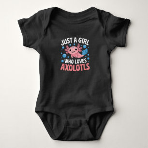 Axolotl Kawaii Just A Girl Who Loves Axolotls  Baby Bodysuit
