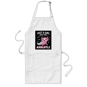Axolotl Kawaii Just A Girl Who Loves Axolotls Long Apron