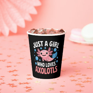 Axolotl Kawaii Just A Girl Who Loves Axolotls Paper Cups