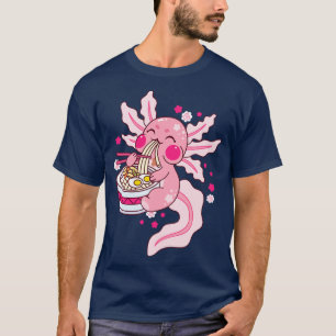 Axolotl Kawaii Ramen Noodles Japanese T-Shirt
