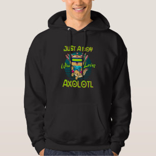 Axolotl Kids Boys Axolotl Just A Boy Who Loves Ax Hoodie