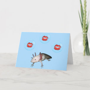 Axolotl Kisses Valentine Card