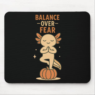 Axolotl Lance Over Fear Halloween Yoga Mouse Pad