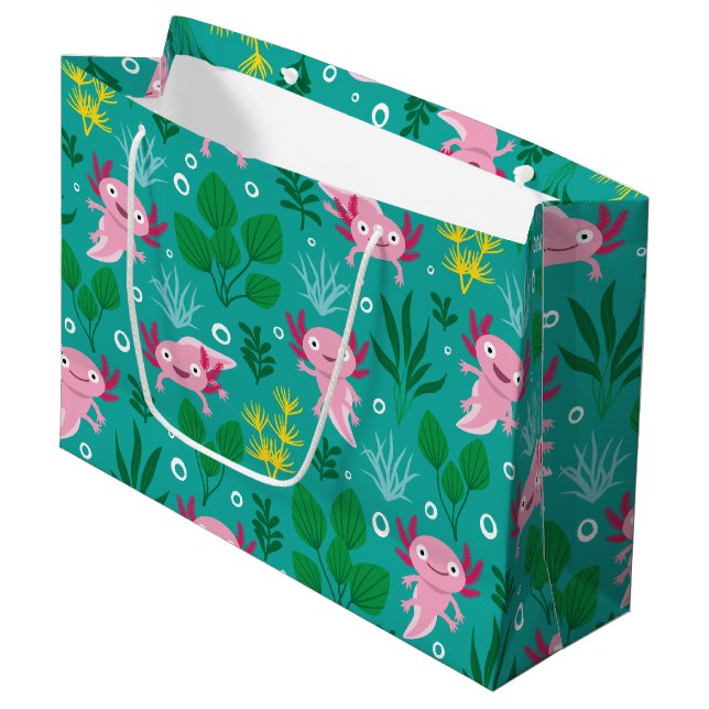 Axolotl Large Gift Bag (Front Angled)