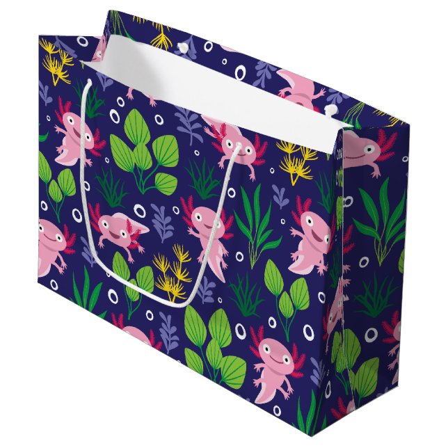 Axolotl Large Gift Bag (Front Angled)