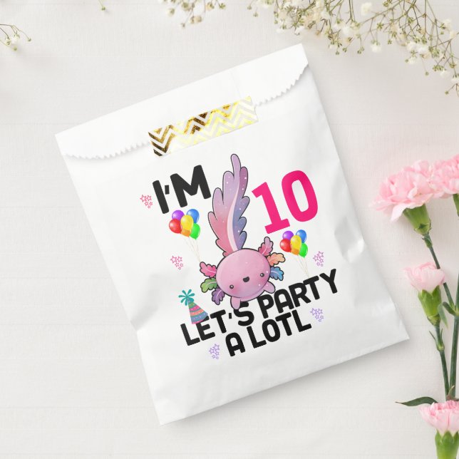 Axolotl Let's Party Alot Amphibious Salamander  Favour Bag (Sealed)