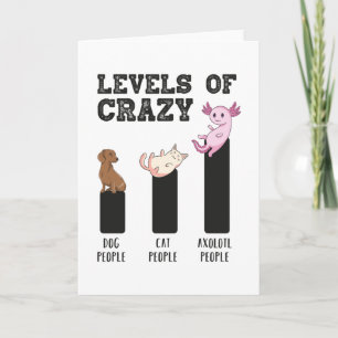 Axolotl Levels of Crazy Funny Animals Gift Card