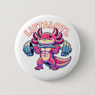 Axolotl LIFTALOTL 6 Cm Round Badge