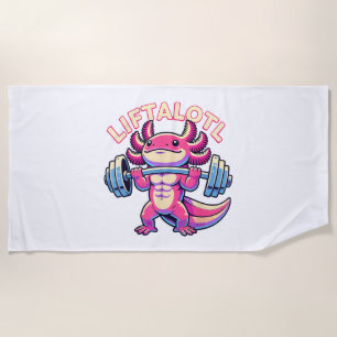  Axolotl LIFTALOTL Beach Towel