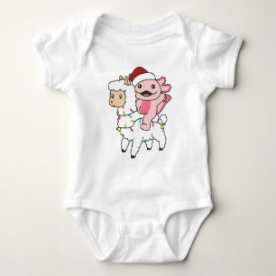 Axolotl Llama Alpaca Christmas Winter Animals Baby Bodysuit
