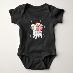 Axolotl Llama Alpaca Christmas Winter Animals Baby Bodysuit