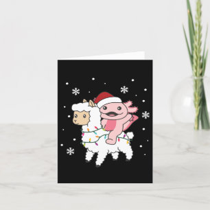 Axolotl Llama Alpaca Christmas Winter Animals Holiday Card