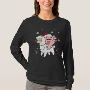 Axolotl Llama Alpaca Christmas Winter Animals T-Shirt