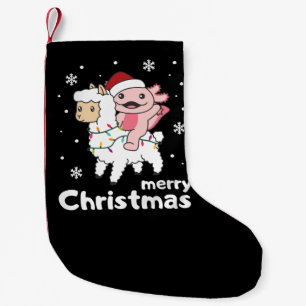 Axolotl Llama Alpaca Merry Christmas Animals Small Christmas Stocking