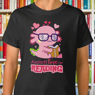 Axolotl Love for Reading Cute Kid's T-Shirt