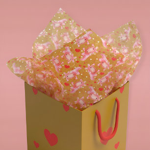 Axolotl Love mustard   Tissue Paper