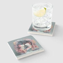 Axolotl love paper cut shadowbox diorama