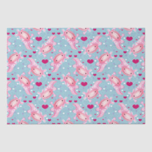 Axolotl Love pink  Tissue Paper